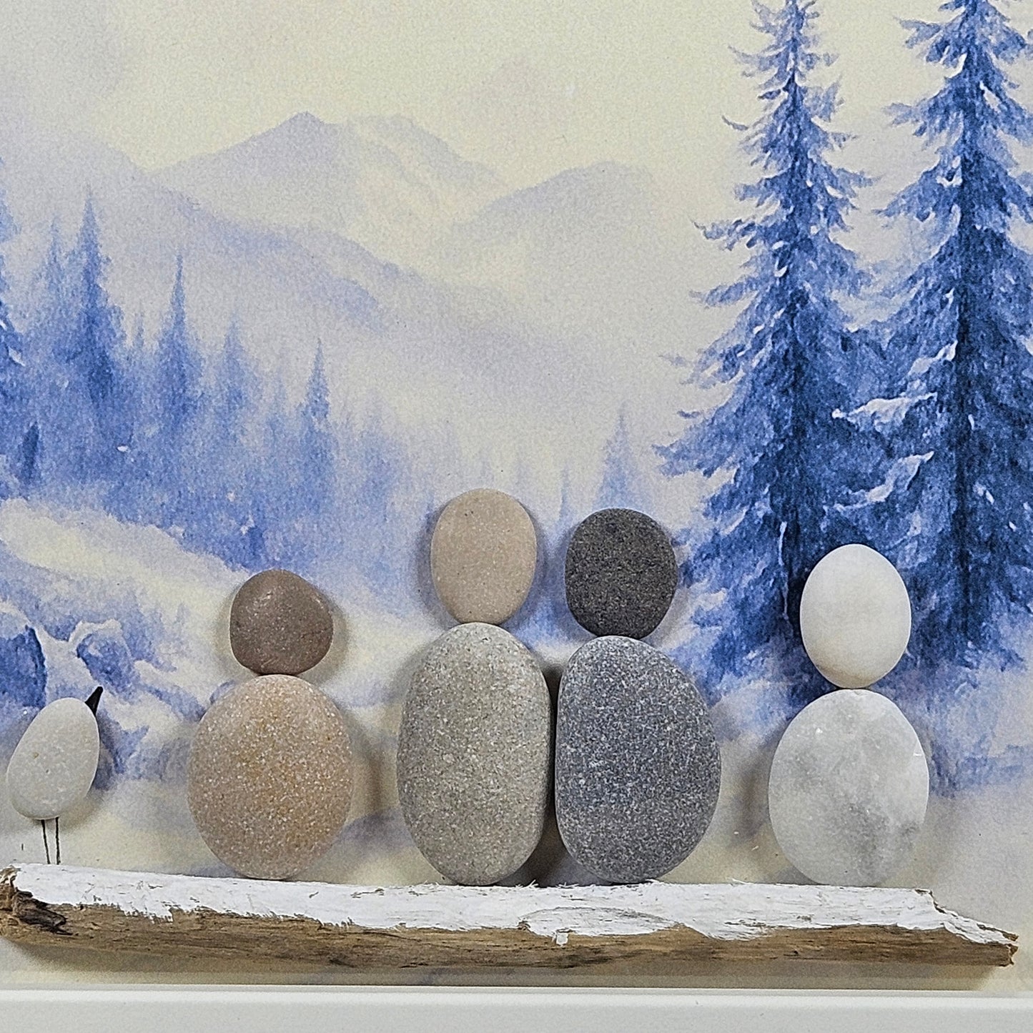 Famille sous la neige