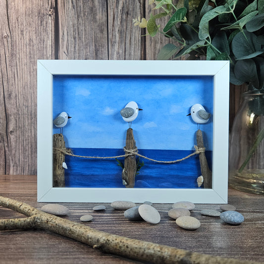 Oiseaux sur le ponton