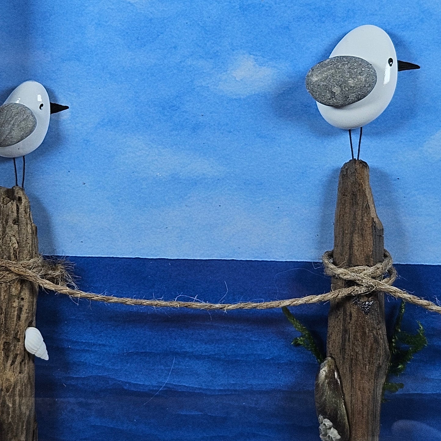 Oiseaux sur le ponton