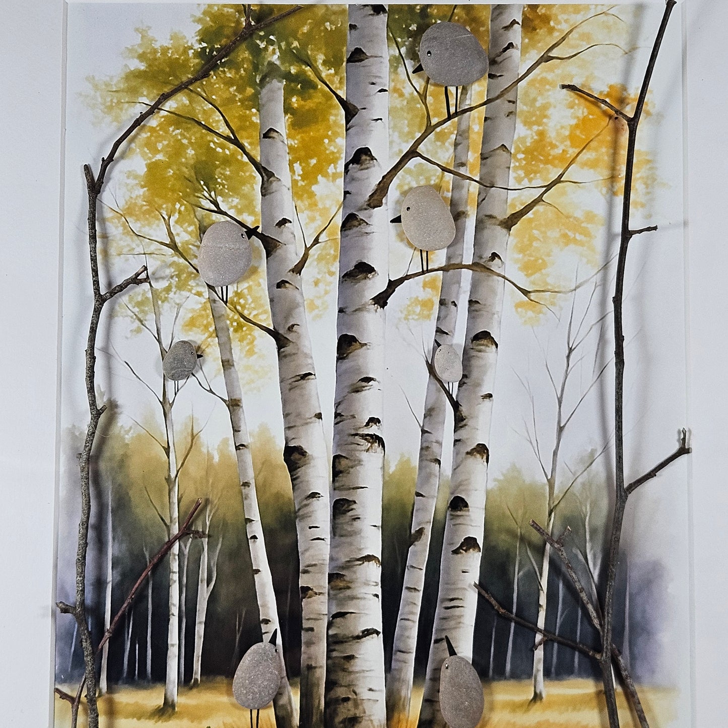 Dans les bouleaux dorés- Tableau XXL